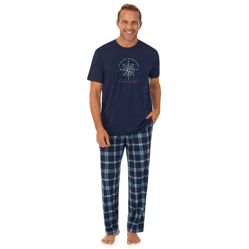 Men's Cuddl Duds® Tee & Pants 2-Piece Pajama Set 3 Men's Cuddl Duds® Tee & Pants 2-Piece Pajama Set