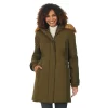 Women's Cuddl Duds Faux-Fur Hood Parka Coat -Cuddl Duds Shop 6036415 Dark Olive